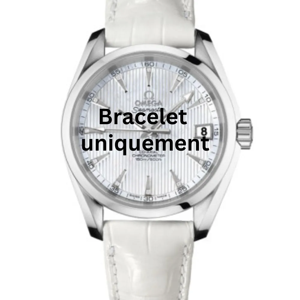 Bracelet peau de crocodile blanc Omega - SEAMASTER / 23113392155001