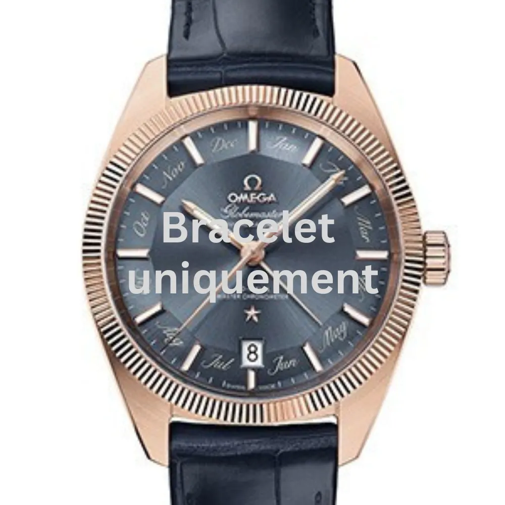 Bracelet peau de crocodile bleu Omega - GLOBEMASTER / 13053412203001 - 032CUZ005736