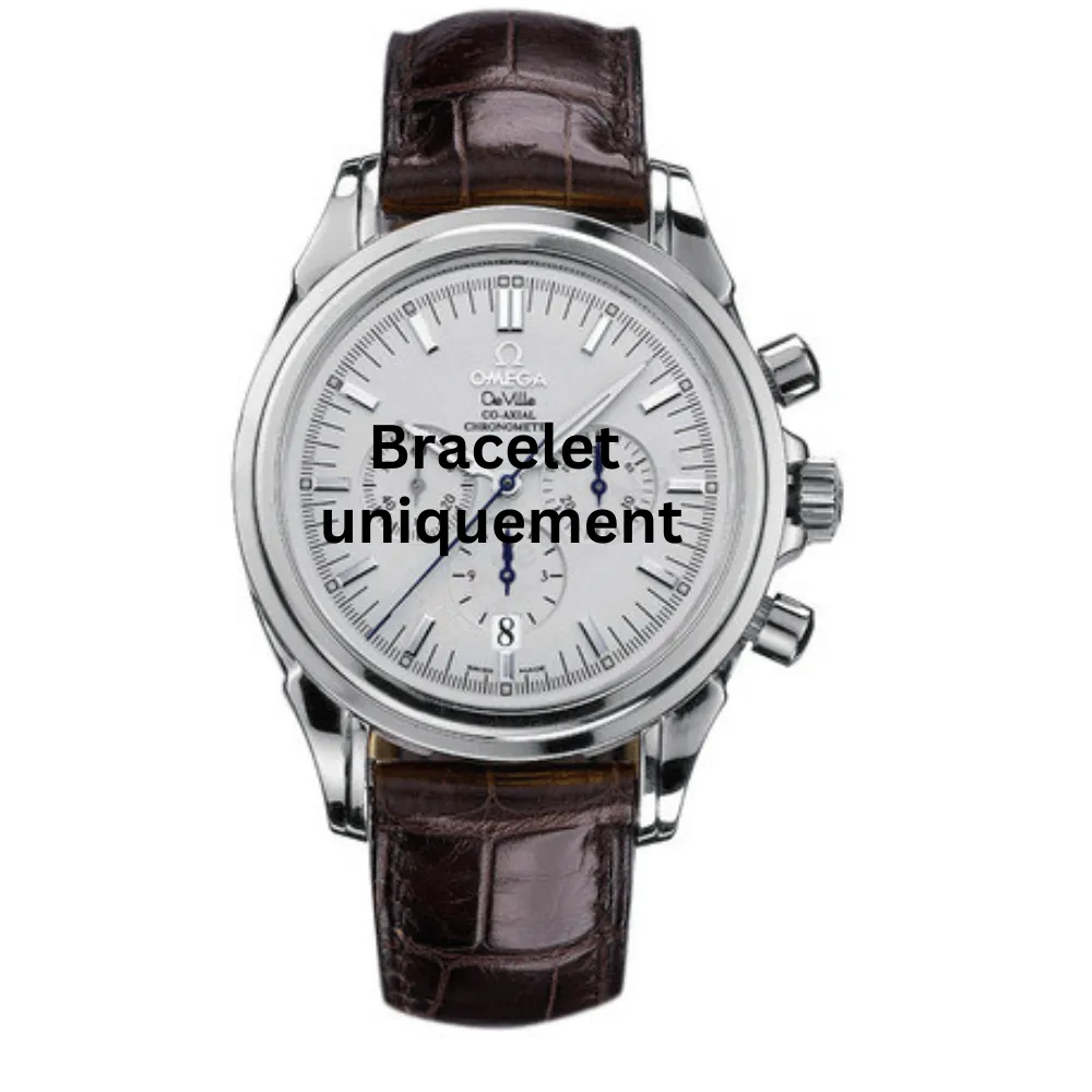 Bracelet peau de crocodile brun Omega - DE VILLE / 48413132 - 98000276