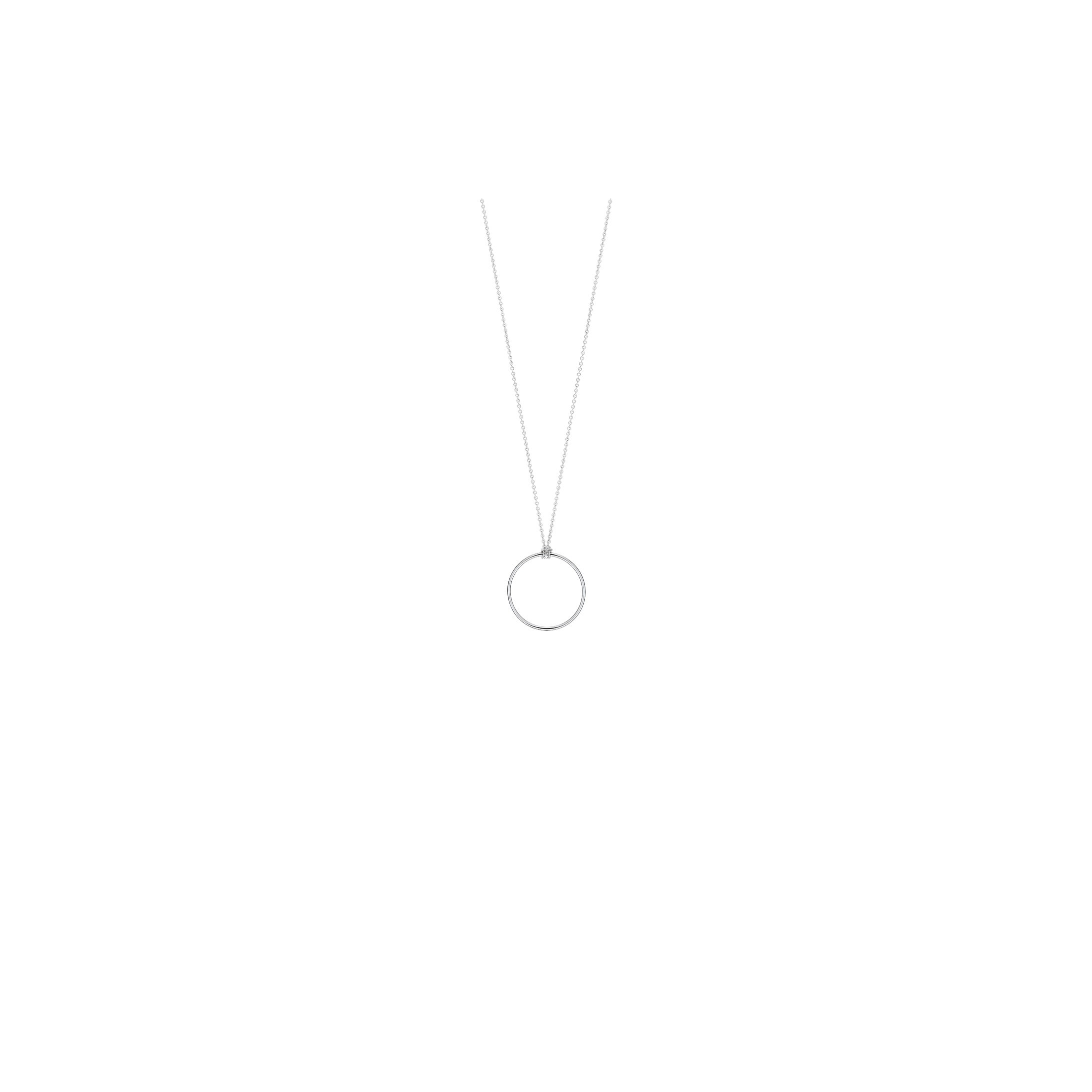 Collier Ginette NY Mini Circle en or blanc