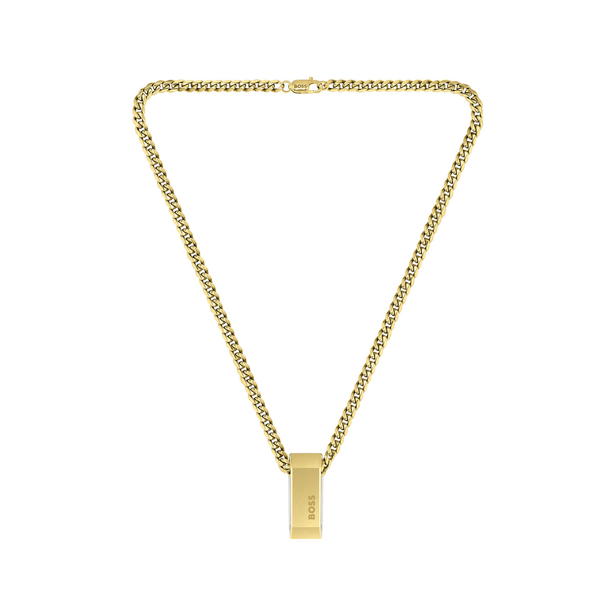 Collier homme Boss acier doré jaune 56 cm