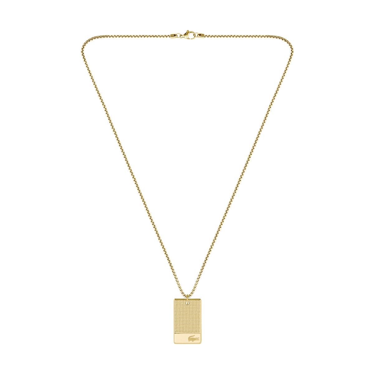 Collier LACOSTE acier doré
