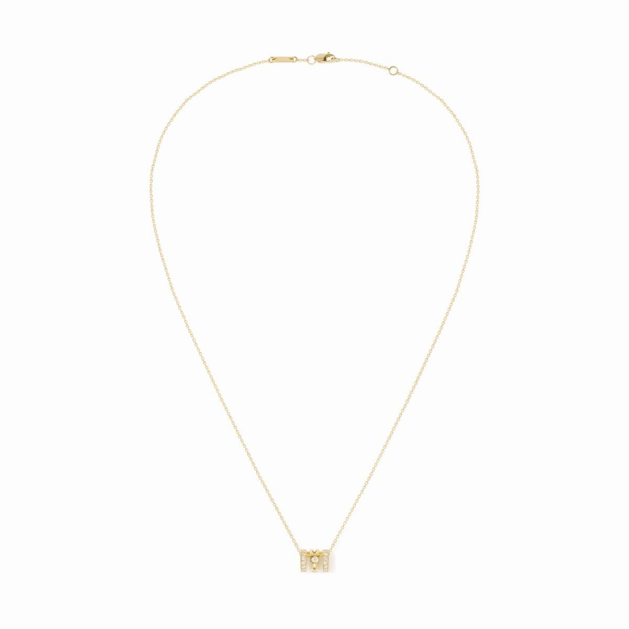 Collier Pulse dinh van PM en or jaune et diamants