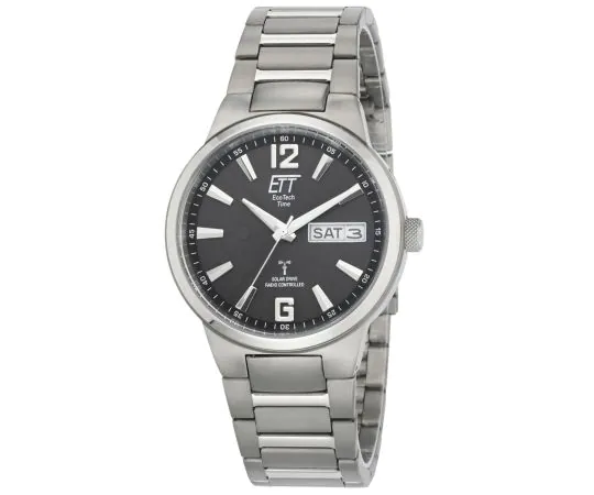 ETT EGT-11321-21M solaire Drive radio Everest II Titane Montre Homme