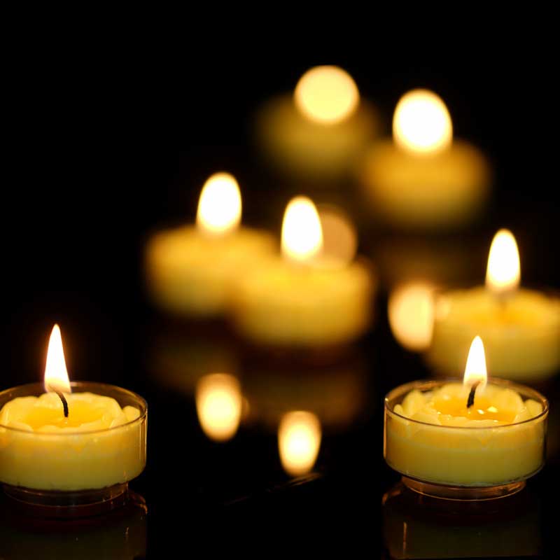 108 pièces de bougies d'autel de prière de méditation pour les rituels du temple