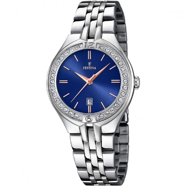Festina - Montre Femme Montre Festina Mademoiselle F16867/5 Bleu, Bracelet Acier Inoxydable, Femme - Ref F16867/5