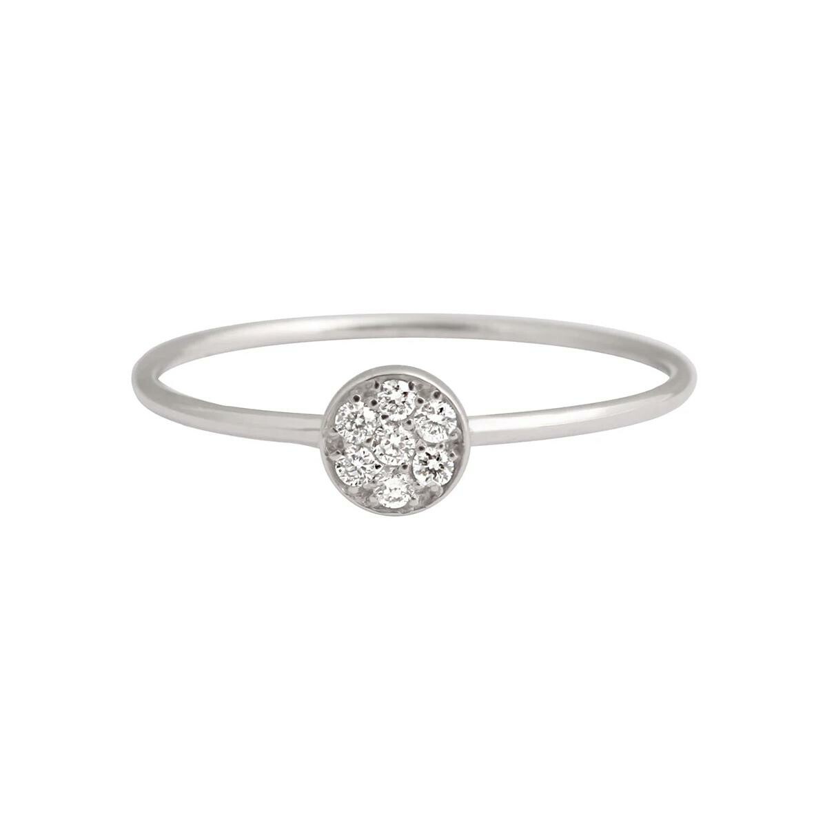 Bague Gigi Clozeau Puce en or blanc et diamants, taille 53