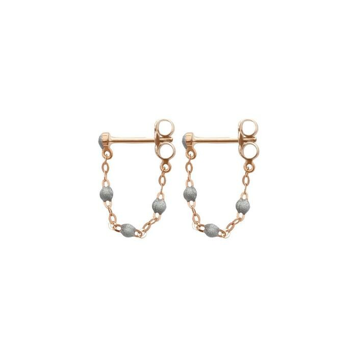 Achat Boucles d'oreilles Gigi Clozeau Classique en or rose et résine argent