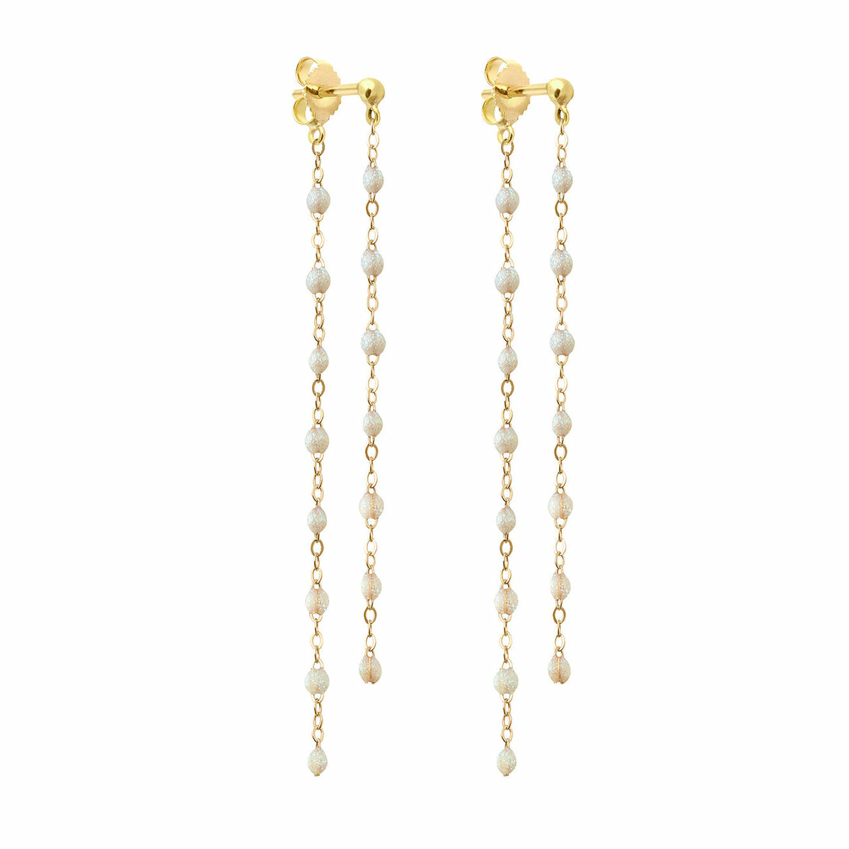 Achat Boucles d'oreilles Gigi Clozeau Classique en or jaune et résine opale
