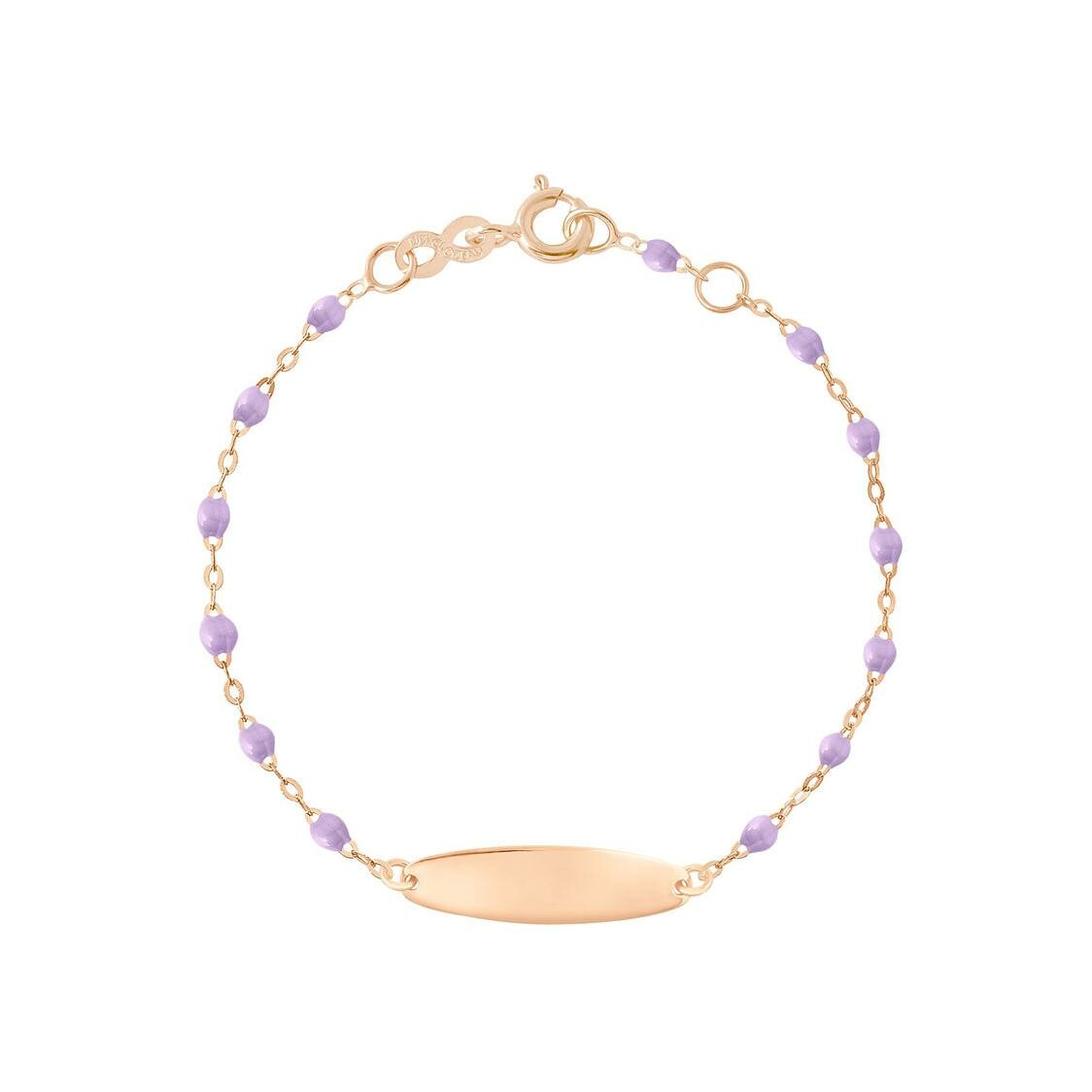 Achat Bracelet Gigi Clozeau Little Gigi en or rose et résine parme, taille 13cm