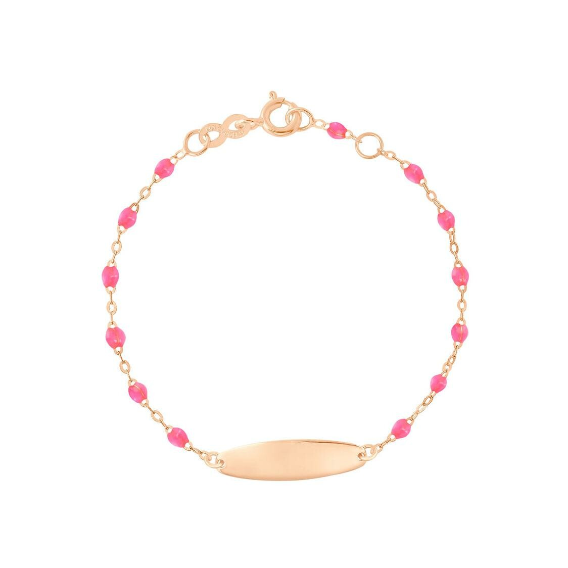 Achat Bracelet Gigi Clozeau Little Gigi en or rose et résine rose fluo, taille 13cm