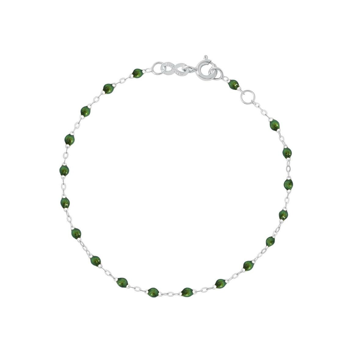 Achat Bracelet Gigi Clozeau Classique en or blanc et résine scarabée, 19cm