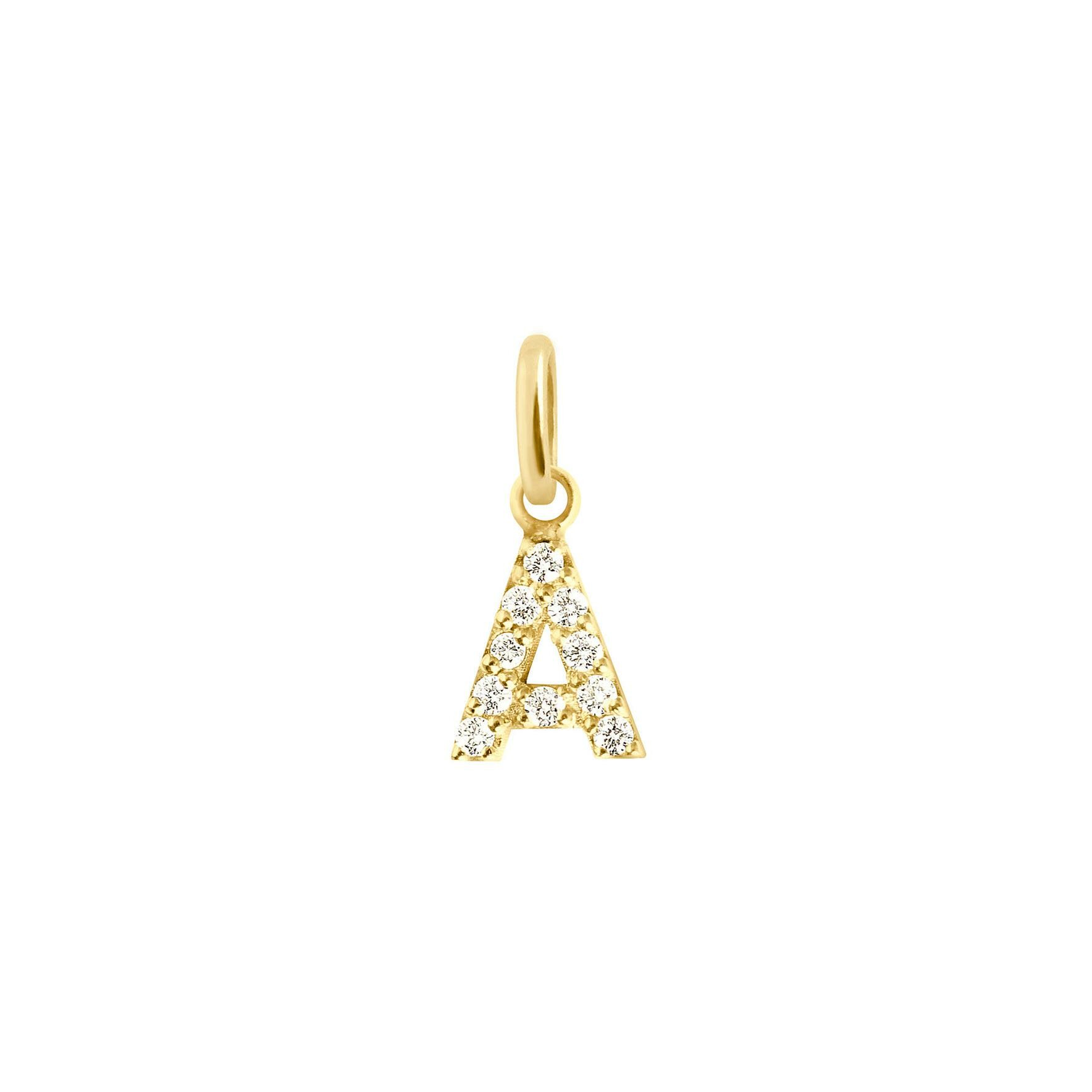 Achat Pendentif Gigi Clozeau Lucky Letter A en or jaune et diamants