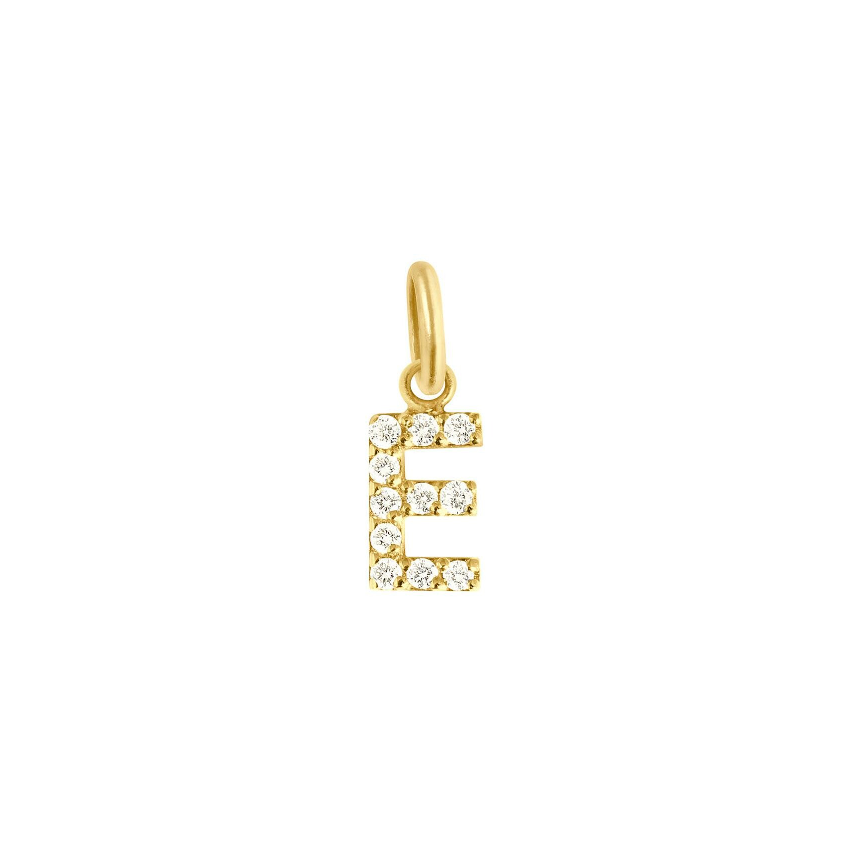 Achat Pendentif Gigi Clozeau Lucky Letter E en or jaune et diamants
