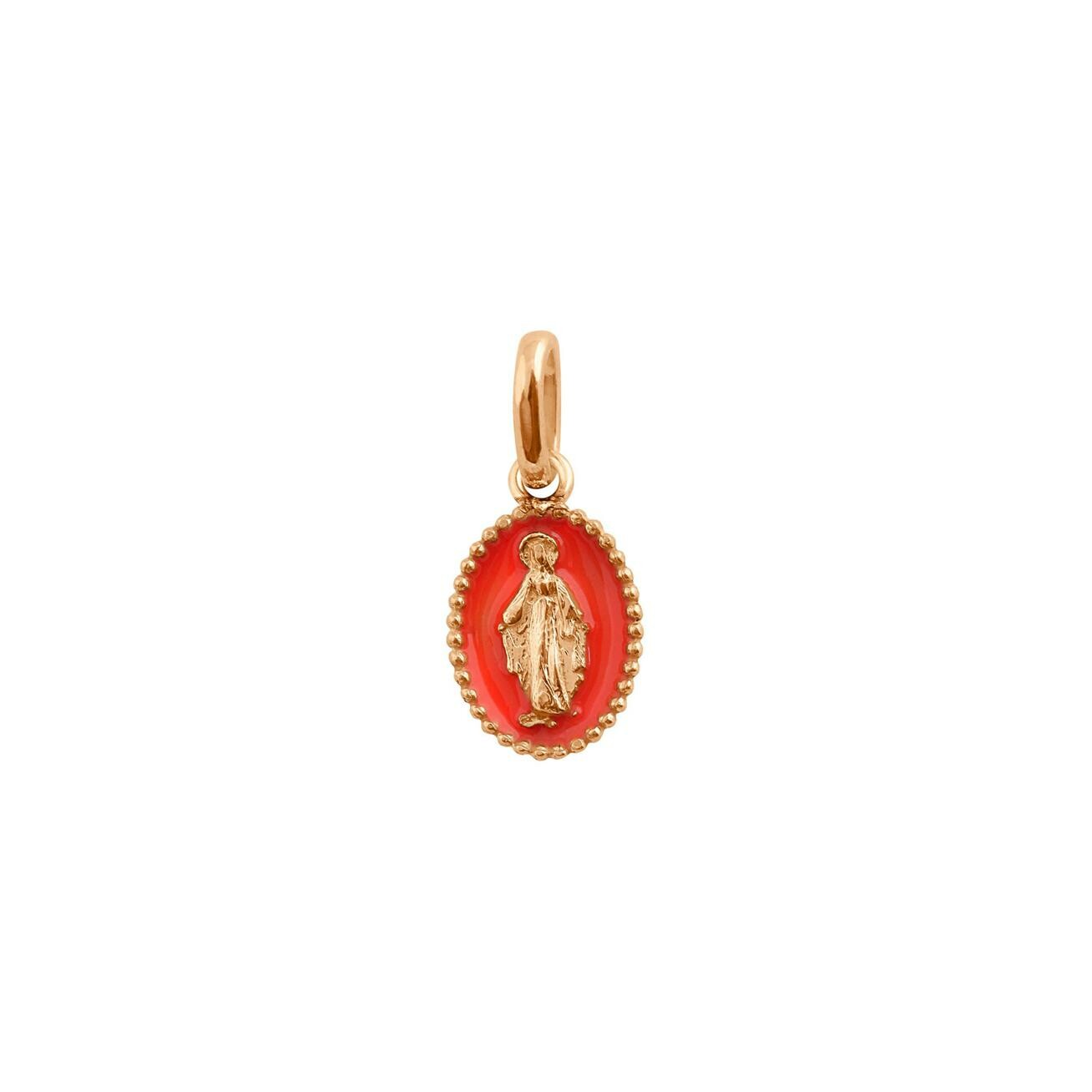 Achat Pendentif Gigi Clozeau Madone en or rose et résine corail