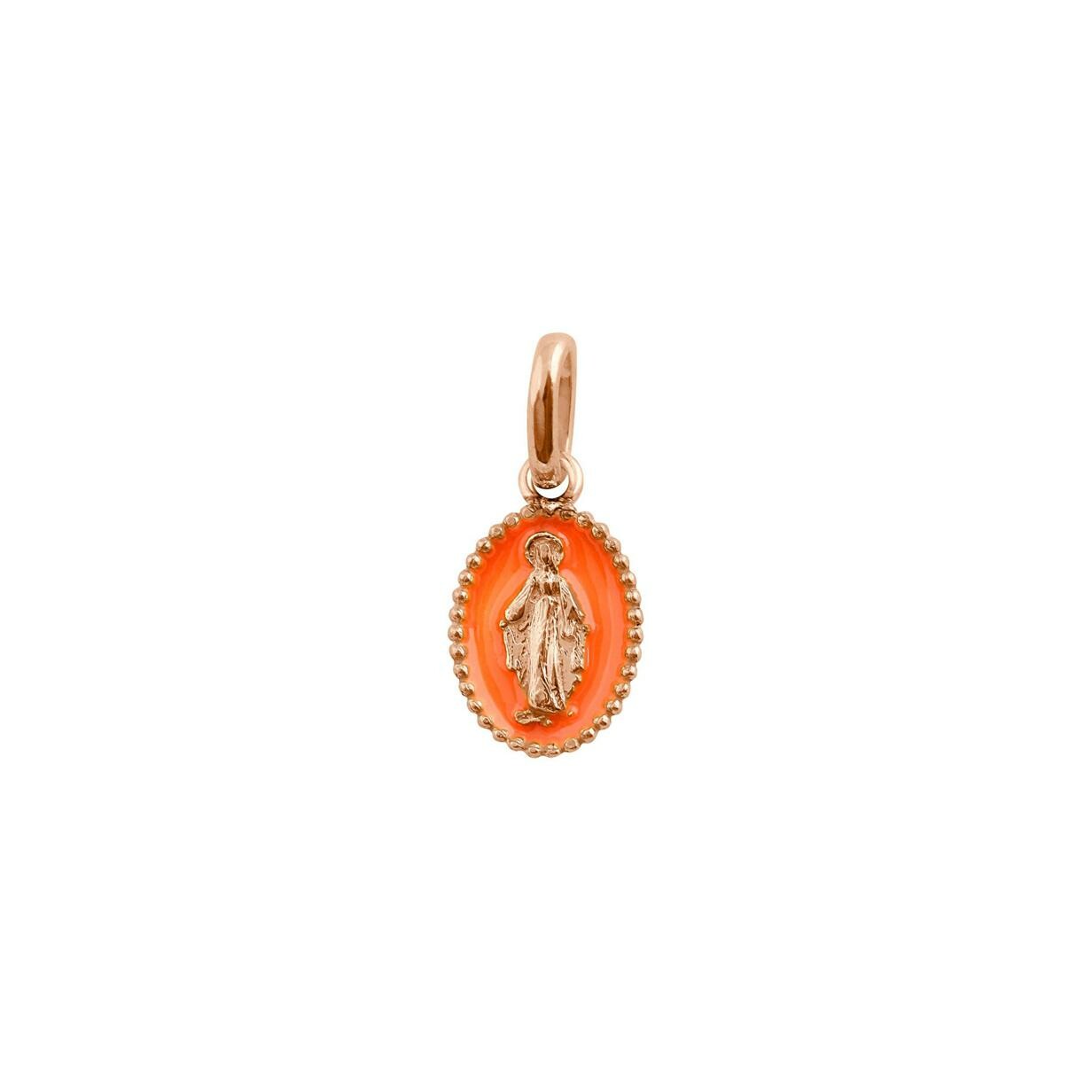 Achat Pendentif Gigi Clozeau Madone en or rose et résine orange fluo