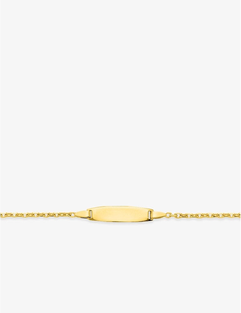 Gourmette bébé or jaune 750‰ plaque ovale SO OR