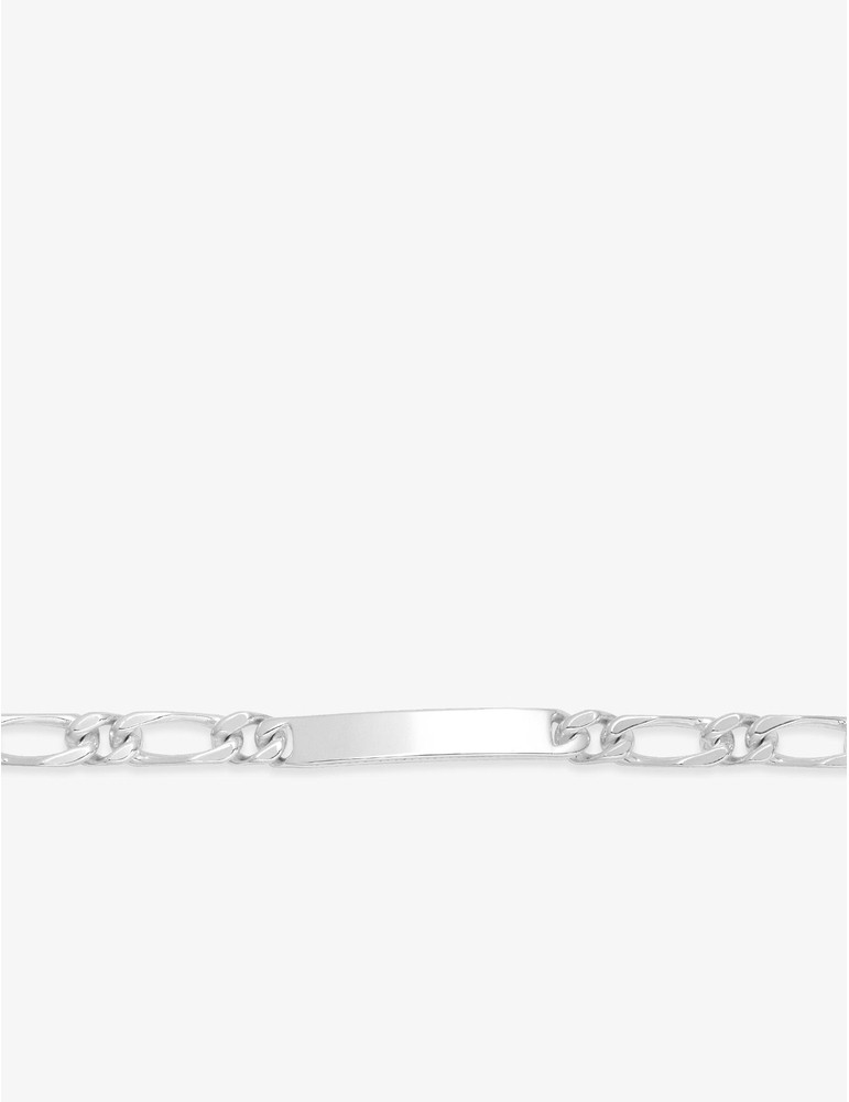 Gourmette maille alternée 1+1 et plaque rectangle 6 mm argent 925‰ SO OR