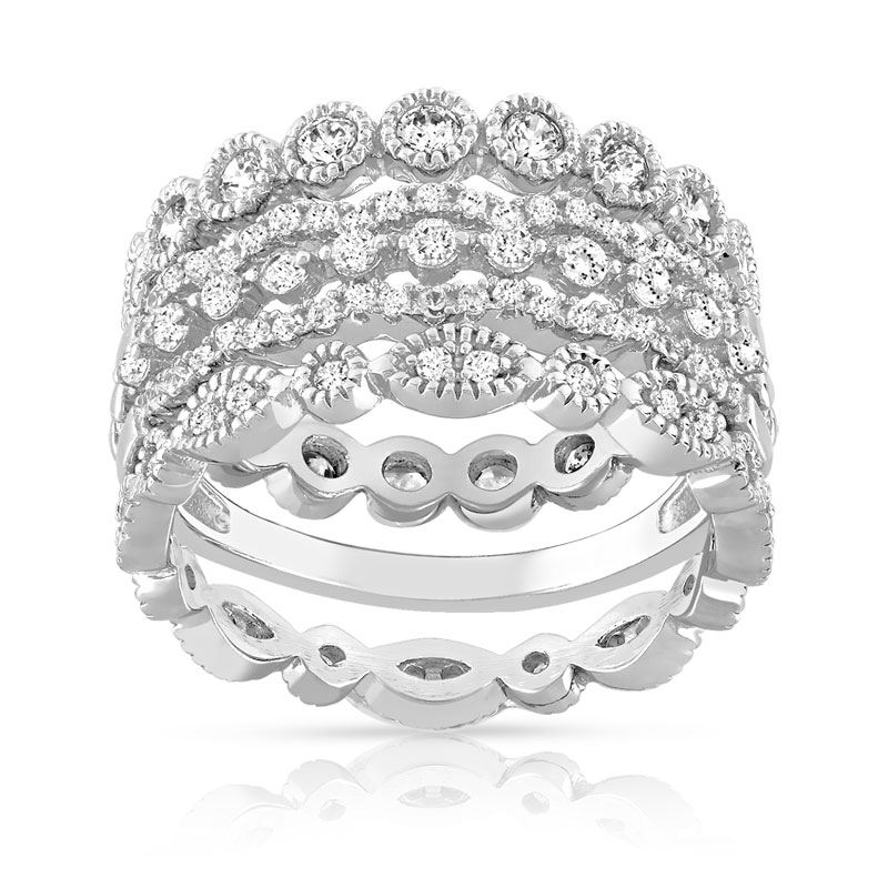 Lot de 3 bagues argent 925 zirconias