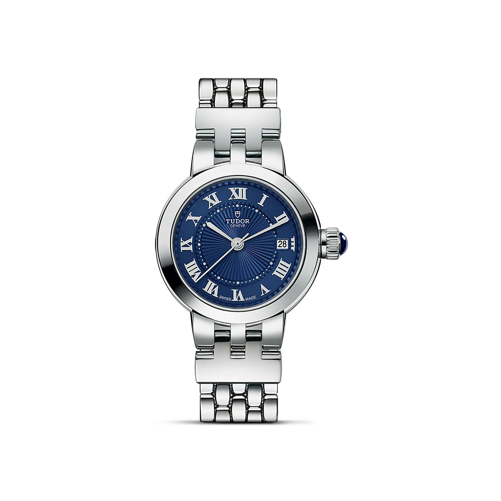Achat Montre TUDOR Clair de Rose, boîtier en acier, 26 mm, cadran bleu