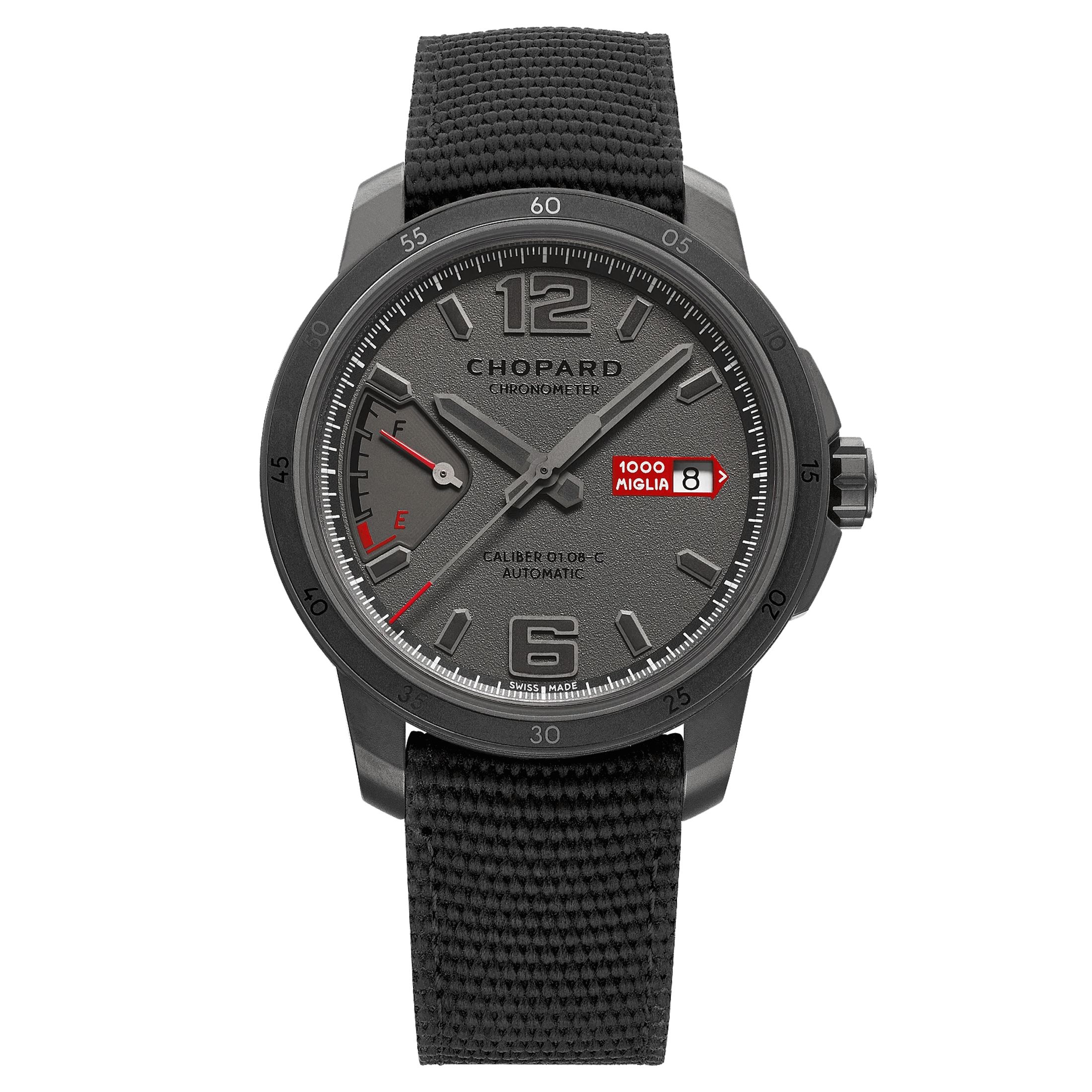 Montre Chopard Mille Miglia GTS Power Control automatique cadran anthracite bracelet caoutchouc noir 43 mm