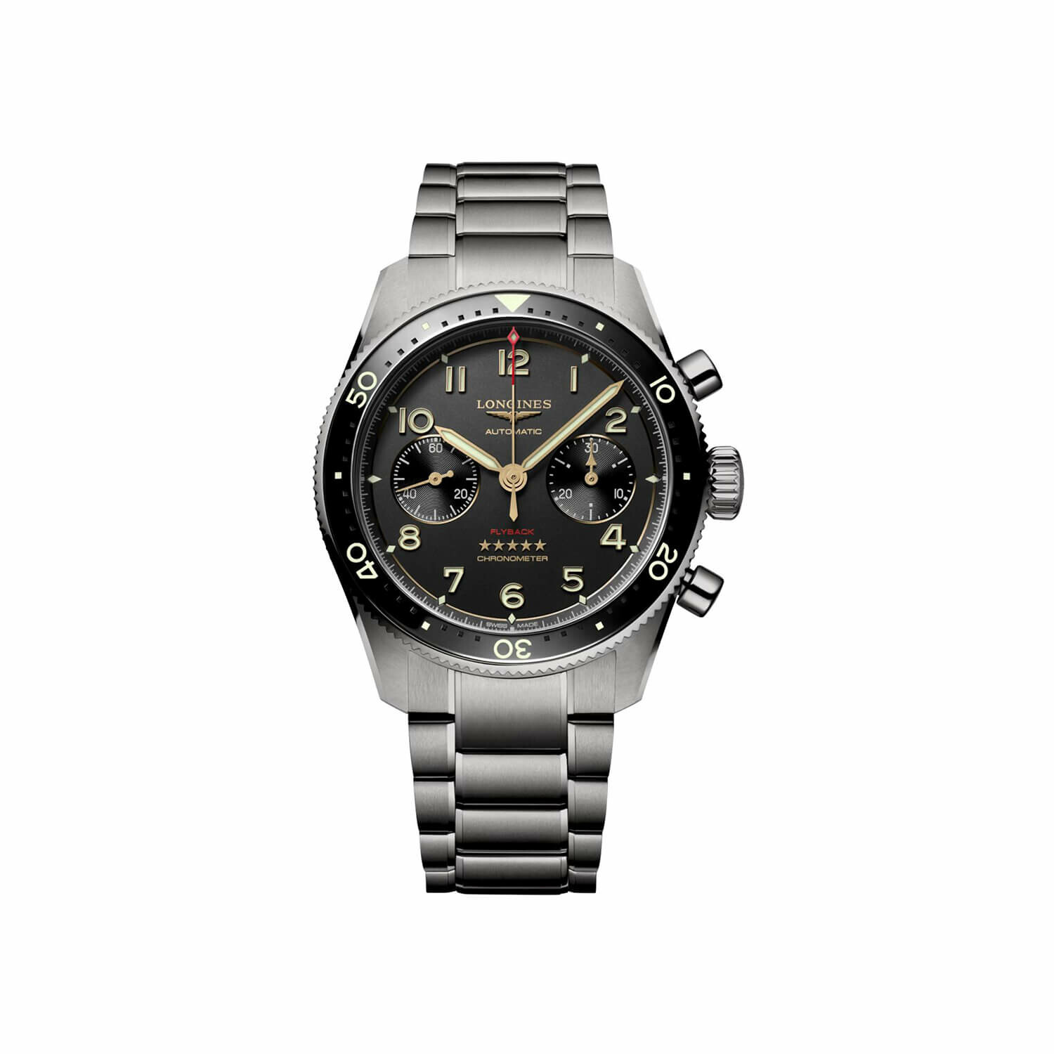 Spirit Montre Longines Spirit Flyback Titanium Chrono C.O.S.C. L38211536