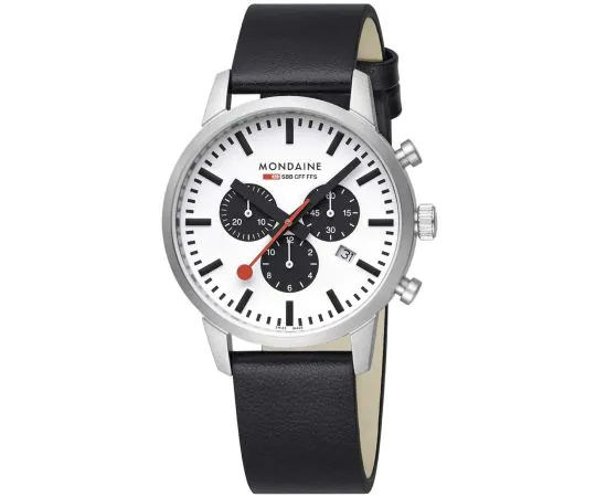 Mondaine MSD.41410.LBV Montre Homme SBB Neo Chronographe 41mm 5ATM