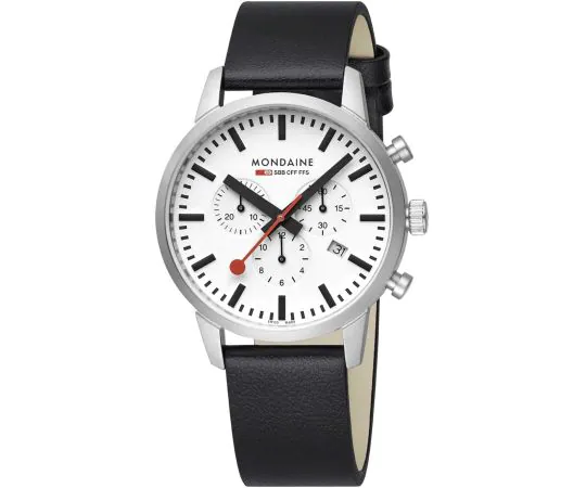 Mondaine MSD.41411.LBV Montre Homme SBB Neo Chronographe 41mm 5ATM