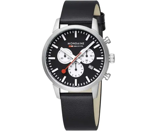 Mondaine MSD.41420.LBV Montre Homme SBB Neo Chronographe 41mm 5ATM