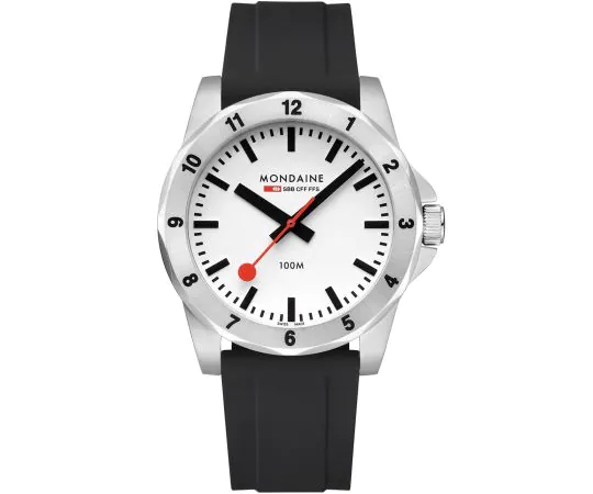 Mondaine MSN.4211B.RB Montre Homme Numeri 42mm 10ATM