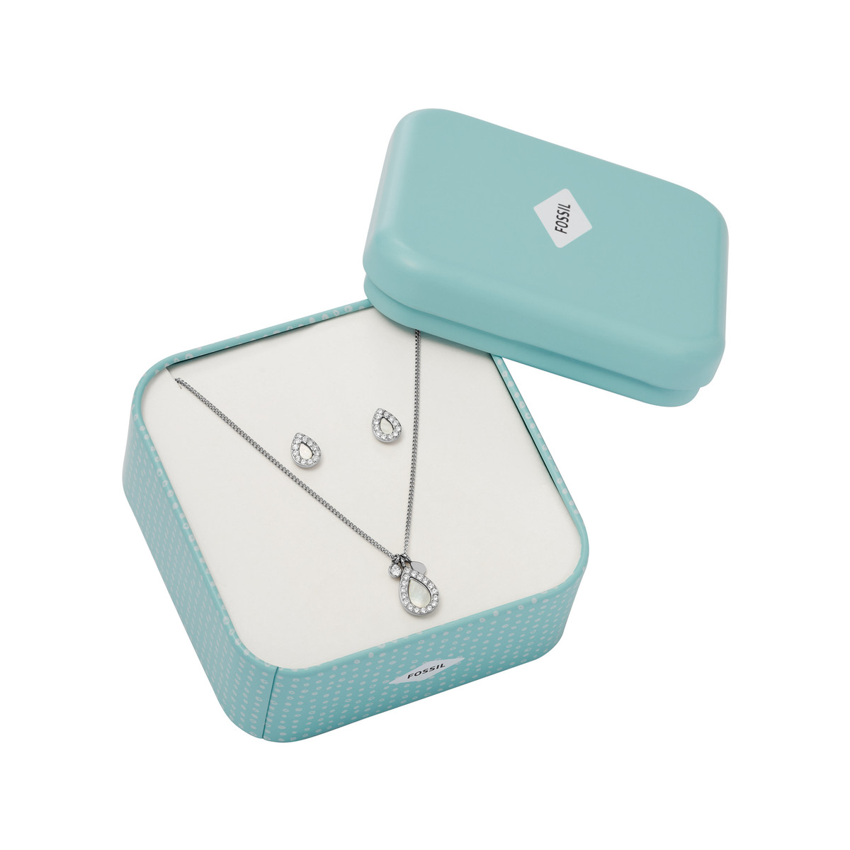 Parure fossil acier inoxydable nacres