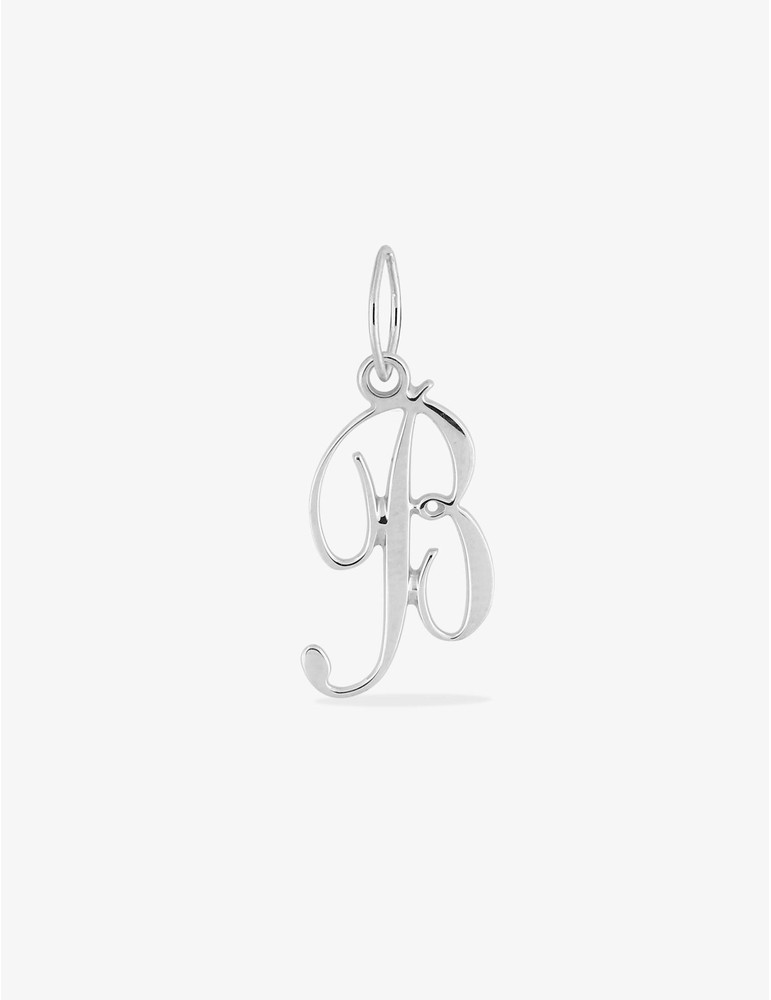 Pendentif argent 925 ‰ rhodié lettre "B" SO OR