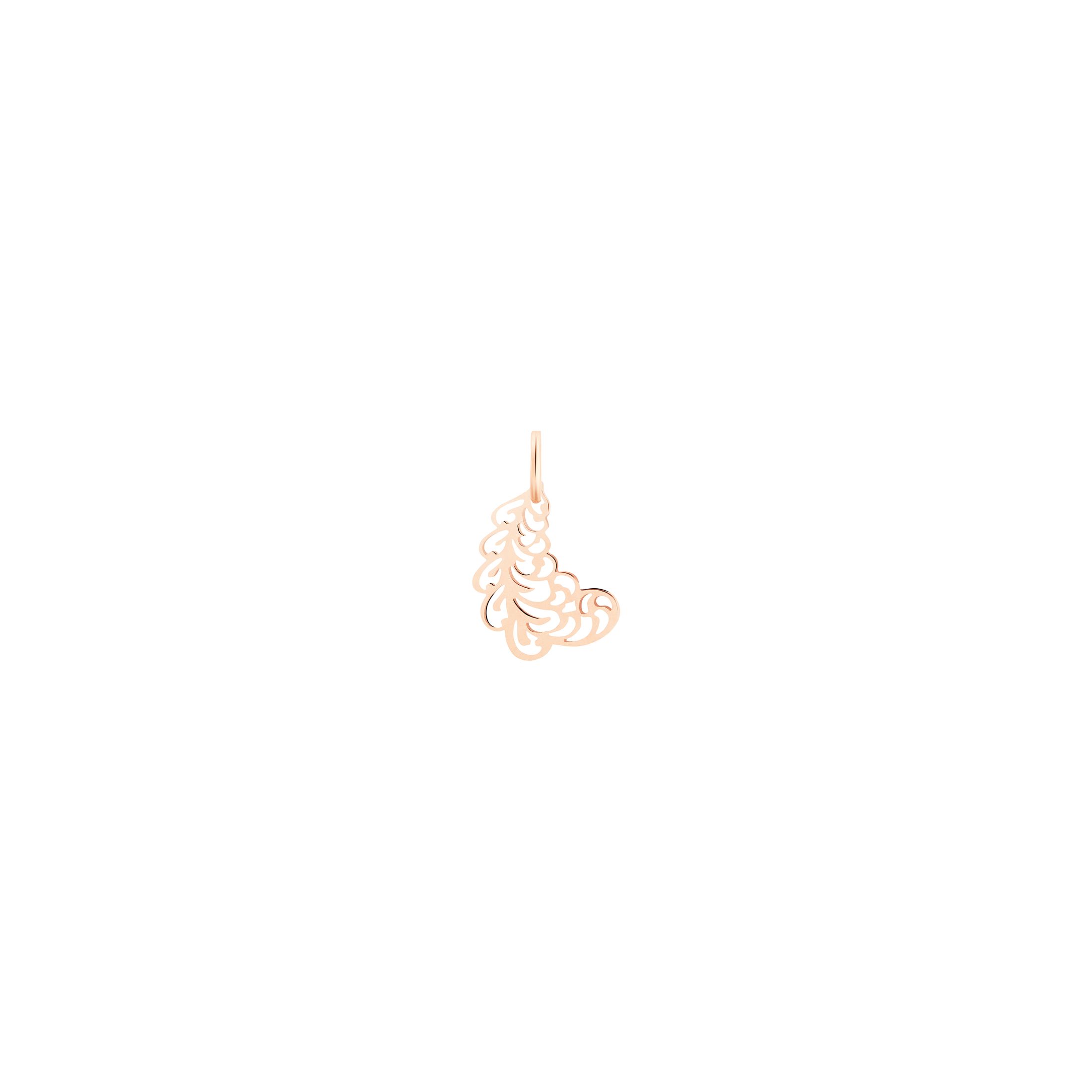 Pendentif Ginette NY Mini Feather charm en or rose