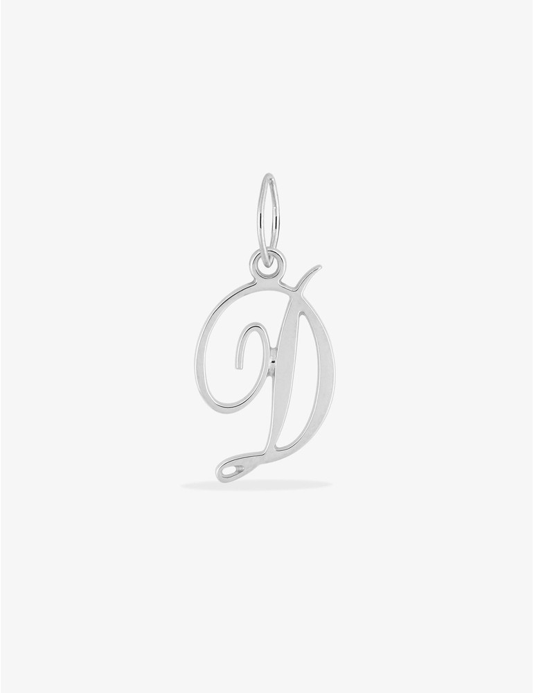 Pendentif initiale D argent 925 ‰ rhodié SO OR
