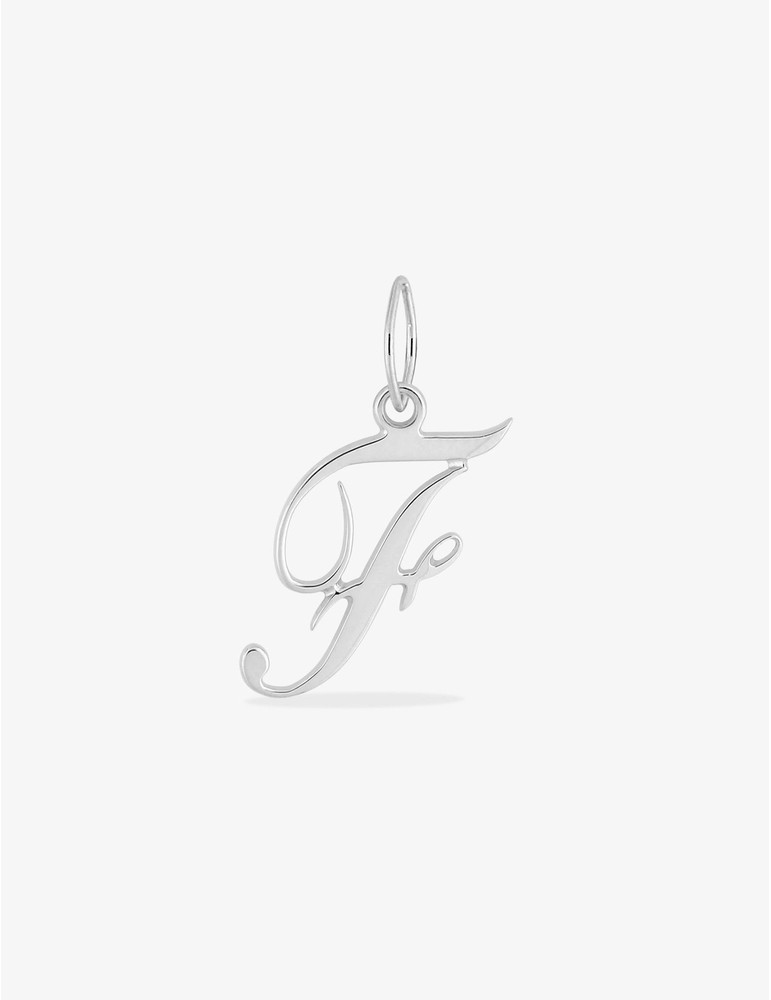 Pendentif lettre F en argent 925 ‰ rhodié SO OR
