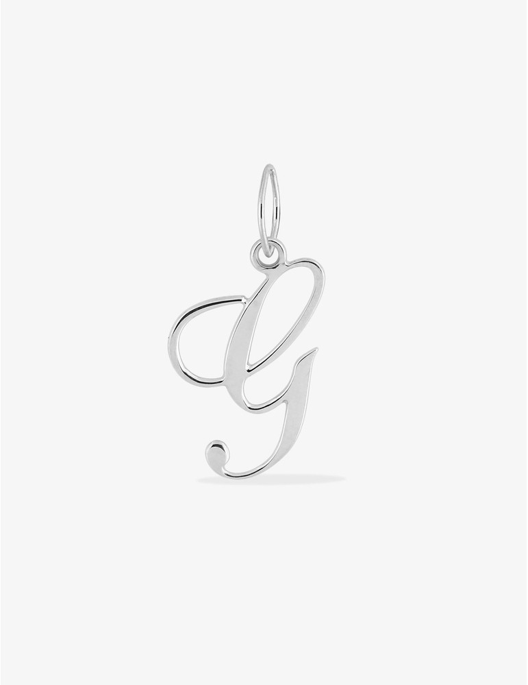 Pendentif lettre G anglaise argent 925‰ rhodié SO OR