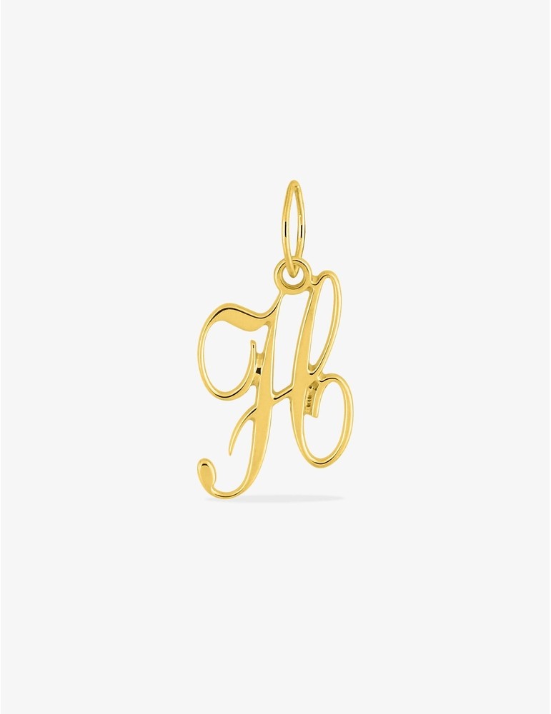 Pendentif lettre H anglaise or jaune 375‰ SO OR