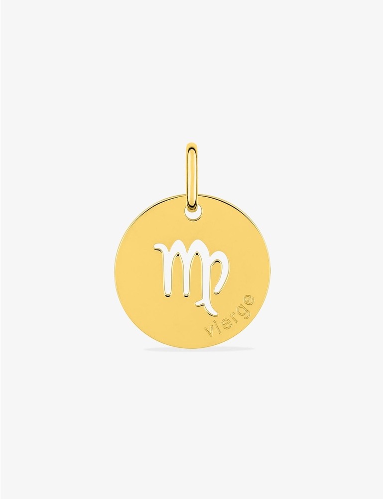 Pendentif zodiaque Vierge plaqué or SO OR