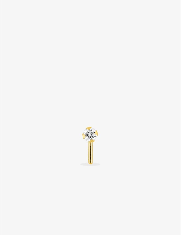 Piercing de nez or jaune 750 ‰ et diamant 0,03 ct SO OR