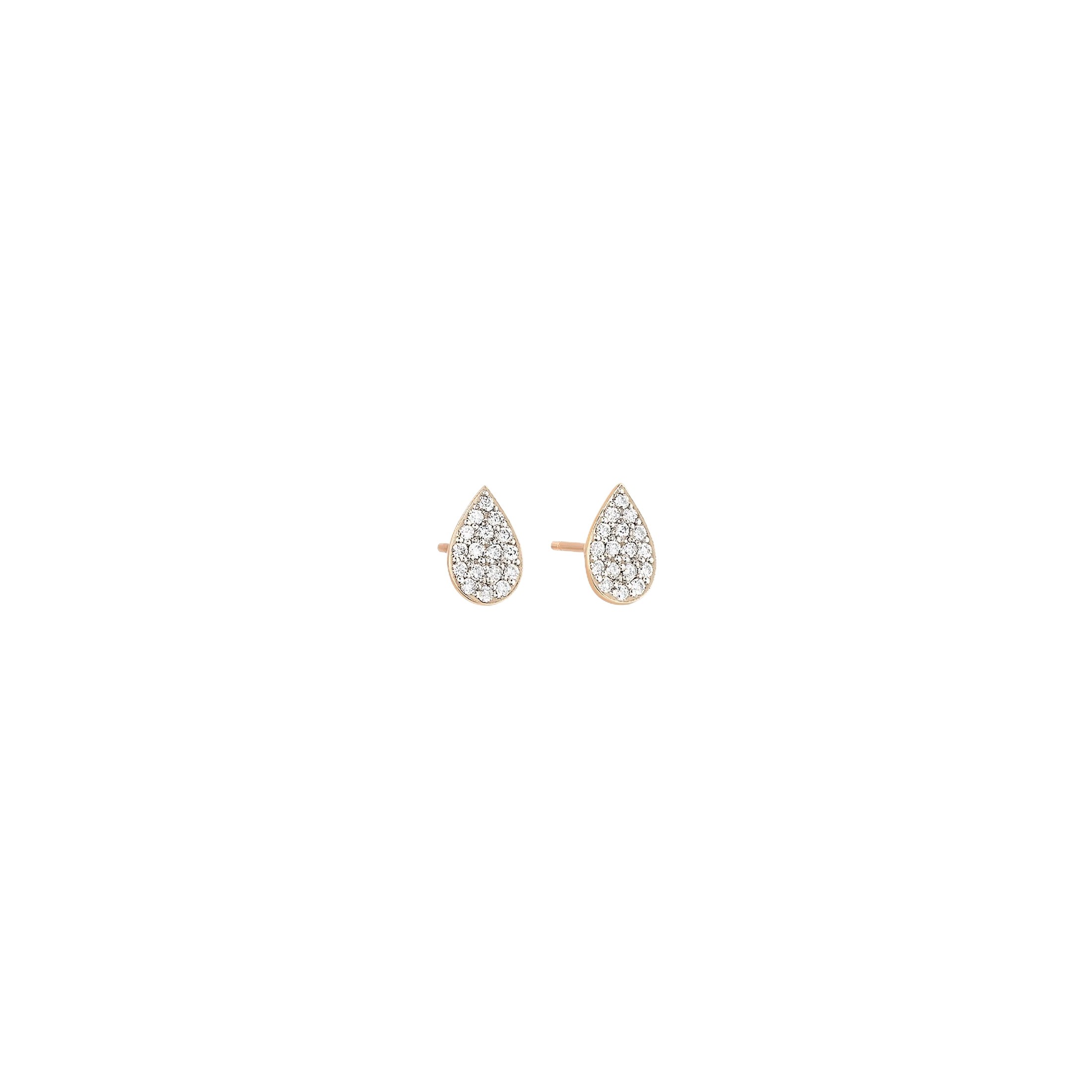 Puces d'oreilles Ginette NY Bliss Diamond en or rose et diamants