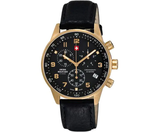 Swiss Military SM34012.10 Chronographe Montre Homme 41mm 5 ATM