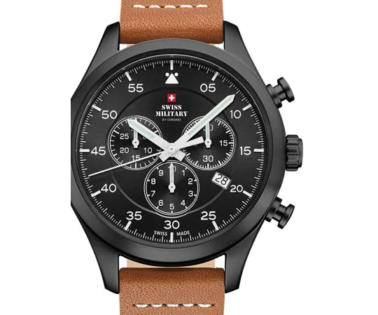 Swiss Military SM34076.08 Chronographe Montre Homme 43mm 10ATM