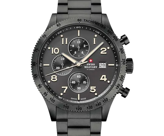 Swiss Military SM34084.04 Chronographe Montre Homme 42 mm 10ATM