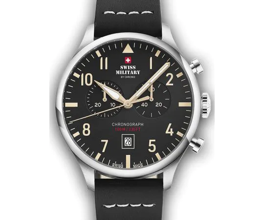 Swiss Military SM34098.08 Vintage Chronographe Montre Homme 43mm 10ATM