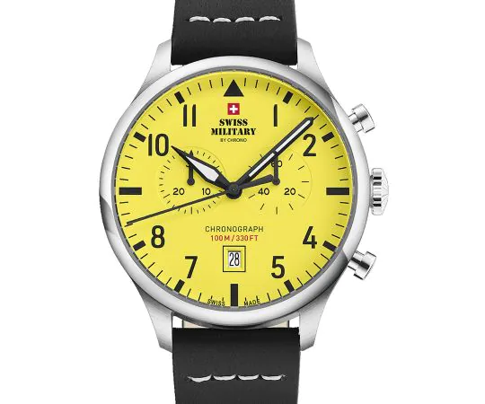 Swiss Military SM34098.10 Vintage Chronographe Montre Homme 43mm 10ATM