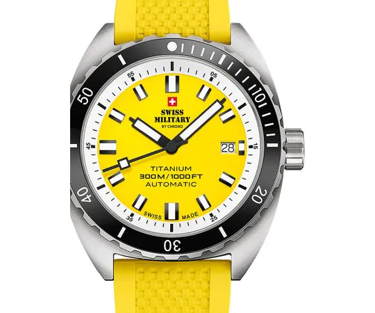 Swiss Military SMA34100.11 Diver Titane Automatique Montre Homme 42mm 30ATM