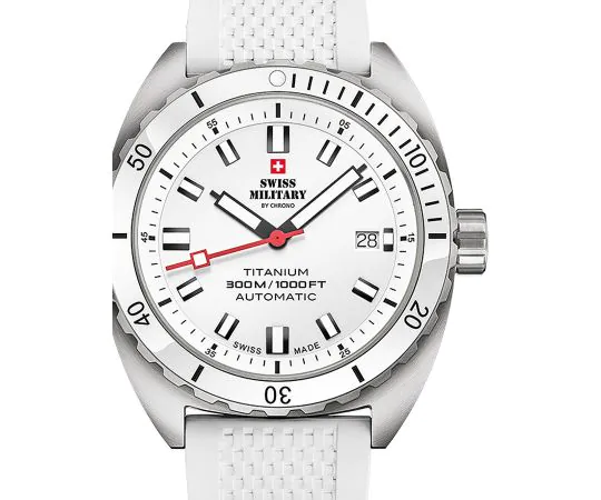 Swiss Military SMA34100.12 Diver Titane Automatique Montre Homme 42mm 30ATM