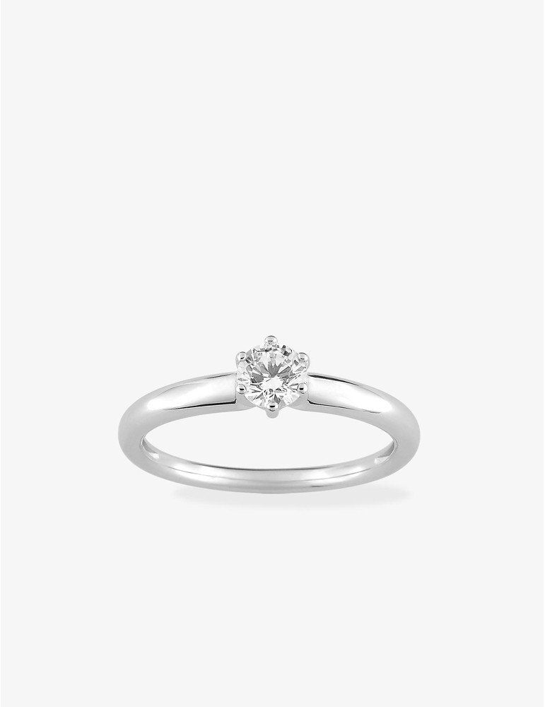 Solitaire or blanc 375‰ et oxyde de zirconium 0,35 ct SO OR
