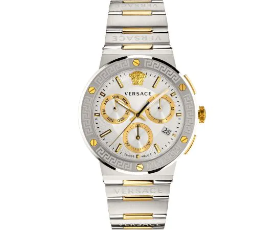 Versace VEZ900321 Montre Homme Greca Logo Chrono 43mm 5ATM